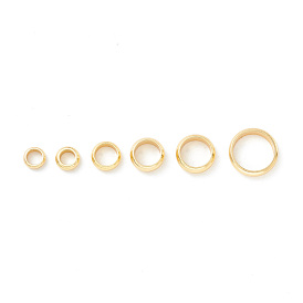 201 Stainless Steel Spacer Beads, Flat Round/Ring