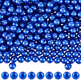 Окрашенный распылением абс-пластик имитация жемчужных бусин, круглые