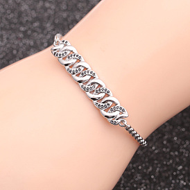 Sparkling Zircon Multi-layer Chain Bracelet - Elegant, Trendy, Unisex.
