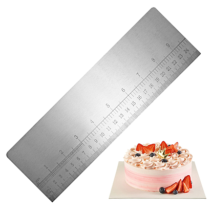 Прямоугольный скребок для сливок из нержавеющей стали