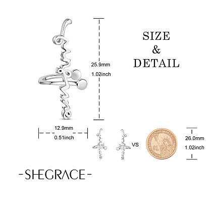 Серьги-гвоздики shegrace 925 из стерлингового серебра