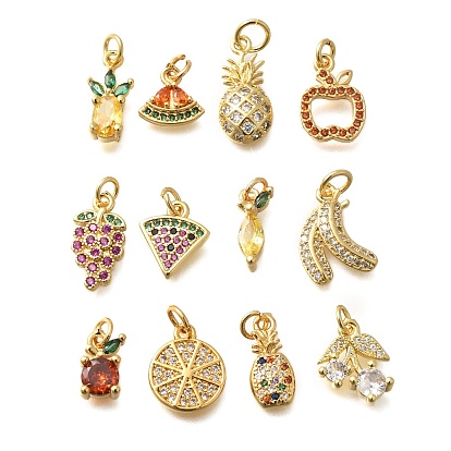 Латунные подвески, фруктовые прелести, без свинца и без кадмия, долговечный, с целью перехода в кольце