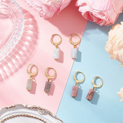 3 пары 304 серьги с застежкой-молнией из нержавеющей стали с драгоценными камнями, колонка, золотые