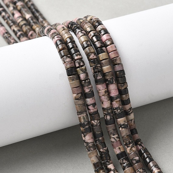 Природные родонит бисер нитей, диск