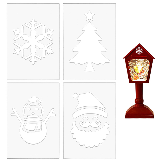 4шт. акриловые шаблоны для квилтинга, поделки шитье пэчворк своими руками, прозрачные