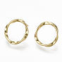 Brass Stud Earrings, Ring, Real 18K Gold Plated