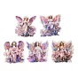 5Pcs PET Self-Adhesive Stickers, for Party Decorative Presents, Angel