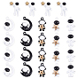 36Pcs 6 Style Baking Paint Alloy Pendants