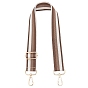Stripe Pattern Polyester Bag Straps, with Alloy Swivel Clasps, for Bag Straps Replacement Accessories
