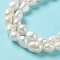 Natural Cultured Freshwater Pearl Beads Strands, Two Side Polished, Grade 3A+