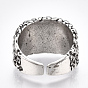 Alloy Glass Cuff Finger Rings, Wide Band Rings, Dragon Eye