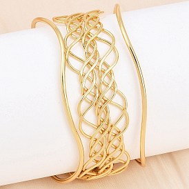 Преувеличенные 304 женские браслеты-манжеты из нержавеющей стали