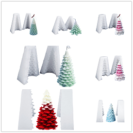 Christmas Tree Shape DIY Candle Silicone Molds, for Scented Candle Making