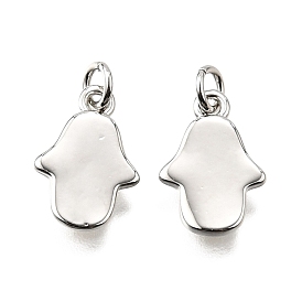 Латунные подвески, hamsa hand charms, стойки покрытие, прочное покрытие, без кадмия и без свинца, с целью перехода в кольце
