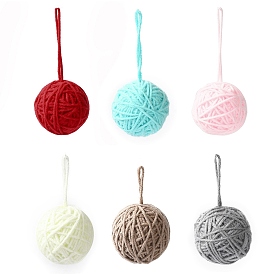 Yarn Knitted Christmas Ball Ornaments, for Xmas Wedding Party Decoration