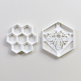 PP Plastic Cookie Cutters, Bees/Honeycomb