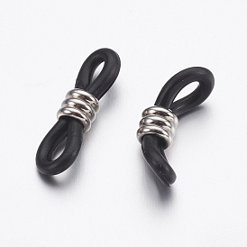 Porteurs de lunettes, lunettes extrémités de boucle en caoutchouc, avec des résultats en laiton sans nickel, noir