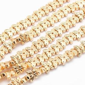 Electroplate Non-magnetic Synthetic Hematite Beads Strands, Grade AA, Long-Lasting Plated, Butterfly