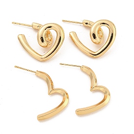 Alloy Stud Earring, with Steel Pin