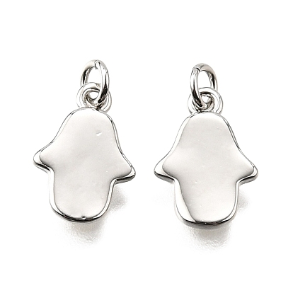 Латунные подвески, hamsa hand charms, стойки покрытие, прочное покрытие, без кадмия и без свинца, с целью перехода в кольце