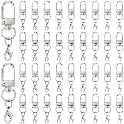 40 шт. поворотные застежки из цинкового сплава, с карабин-лобстерами 