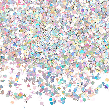 60g лазерный блеск для ногтей, маникюрные блестки, diy sparkly paillette советы ногтей, звезды и луна