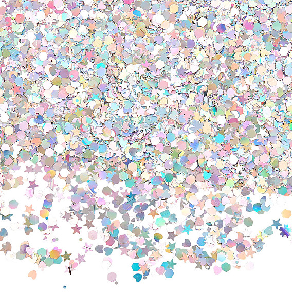 60g лазерный блеск для ногтей, маникюрные блестки, diy sparkly paillette советы ногтей, звезды и луна