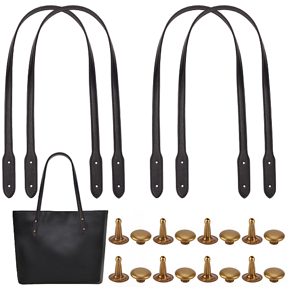 4Correa para bolso de piel sintética, con remaches, para accesorios de reemplazo de bolsas