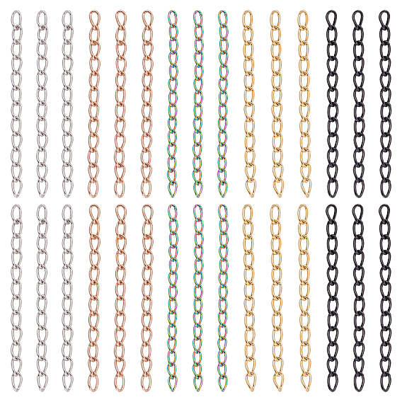 100 шт. 5 цвета 304 удлинитель для цепей из нержавеющей стали, концевые цепи
