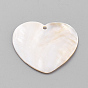 Freshwater Shell Pendants, Heart