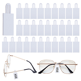 100 шт. ПВХ пустые ценники для очков, прямоугольные