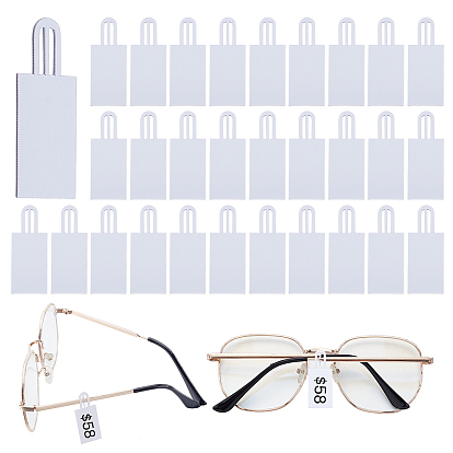 100 шт. ПВХ пустые ценники для очков, прямоугольные