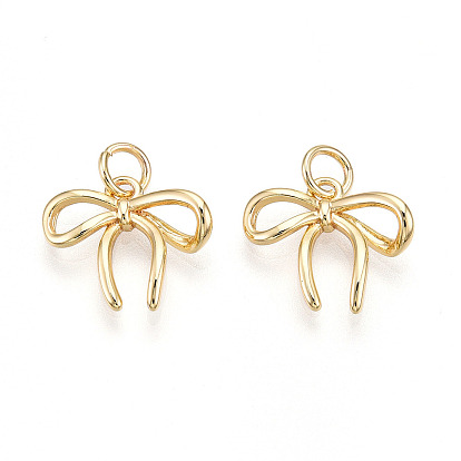 Латунные подвески, без кадмия и без свинца, бантом прелести, с целью перехода в кольце