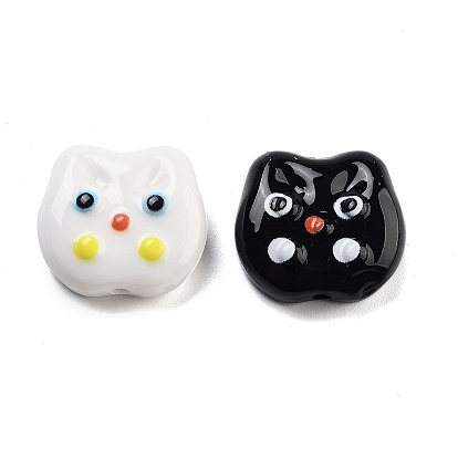 Opaque Acrylic With Enamel Beads, Cat
