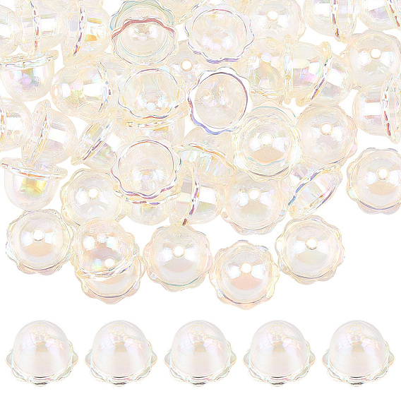 60 шт., акриловые колпачки с УФ-покрытием, цветок