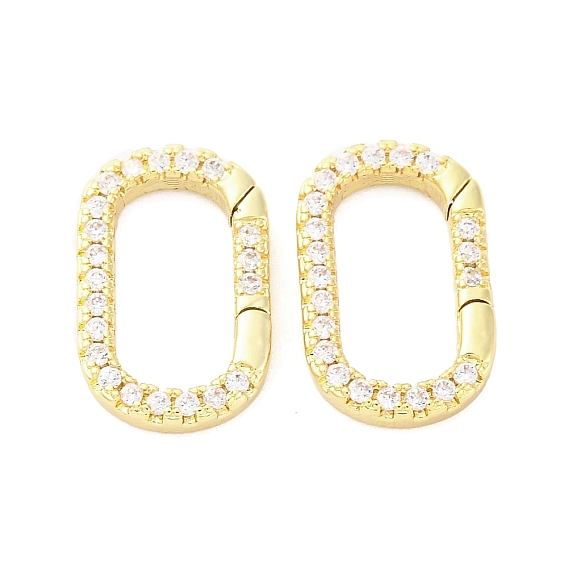 Латунные кольца из микро-паве циркония, овальные