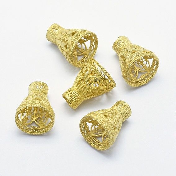 Brass Bead Cone, Lead Free & Cadmium Free & Nickel Free, Apetalous, Filigree