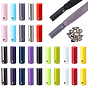 30Set 15 Style Spray Painted Zinc Alloy End Caps, with Screw, Column & Round Tube