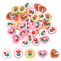 CHGCRAFT 40Pcs 5 Styles Opaque Resin Cabochons, Mixed Shape with Flower