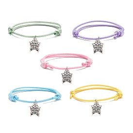 Pulsera con dije de mariposa, pulsera ajustable para mujer