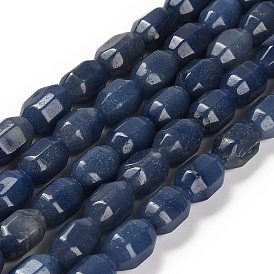 Natural Blue Aventurine(Dyed & Heated) Beads Strands, Faceted, Oval