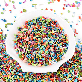 Смешанные гальванические и негальванические стеклянные бусины, для изготовления ювелирных изделий, разнообразные