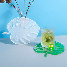 Коврик для чашки в форме листа Монстера «сделай сам», силиконовые формы для пищевых продуктов, формы для подставок, формы для литья смолы