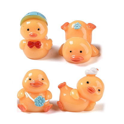 Мультяшные милые фигурки уток из смолы 3d, для украшения рабочего стола домашнего офиса