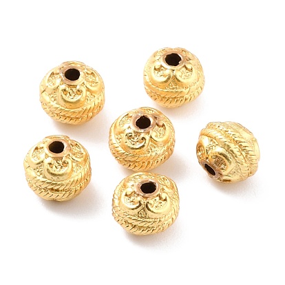 Rack Plating Alloy Beads, Cadmium Free & Lead Free, Long-Lasting Plated, Round