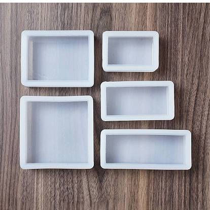 Moules d'affichage en silicone bricolage, moules de résine, outils de moule d'artisanat en argile, blanc