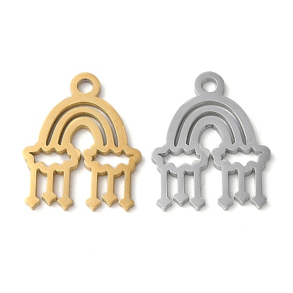 Ионное покрытие (ip) 304 подвески из нержавеющей стали, ручная полировка, подвеска с радужной кисточкой