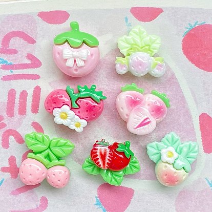 Непрозрачная смола декодирует кабошоны, клубника