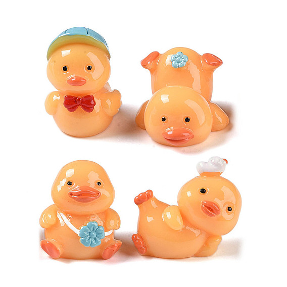 Мультяшные милые фигурки уток из смолы 3d, для украшения рабочего стола домашнего офиса