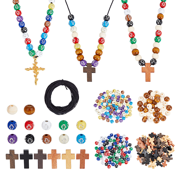 Наборы для самостоятельного изготовления деревянных украшений в стиле кросс-тема, разнообразные